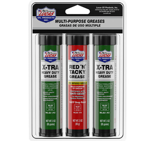 3 oz Grease Pack/1 Red &amp; Tacky/2 X-Tra H/D/10x1 (10 per case)