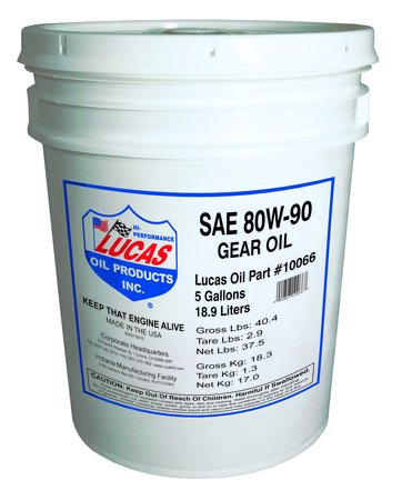 LUCAS 80W-90 Gear Oil 1/5 Gallon Pail