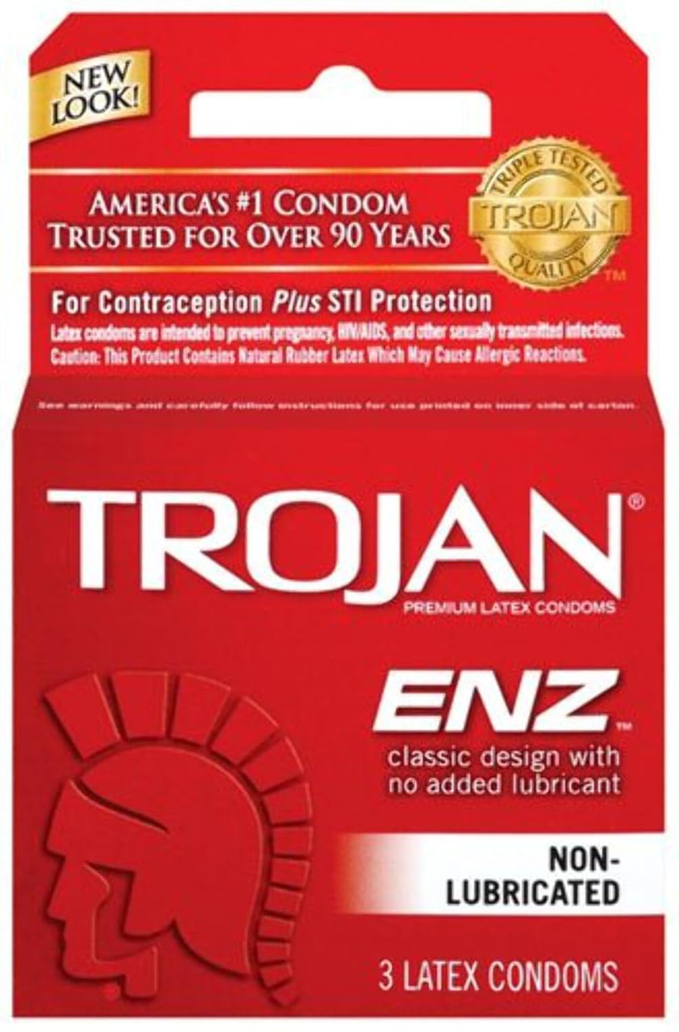 TROJAN RED NON LUBRICATED 6CT
