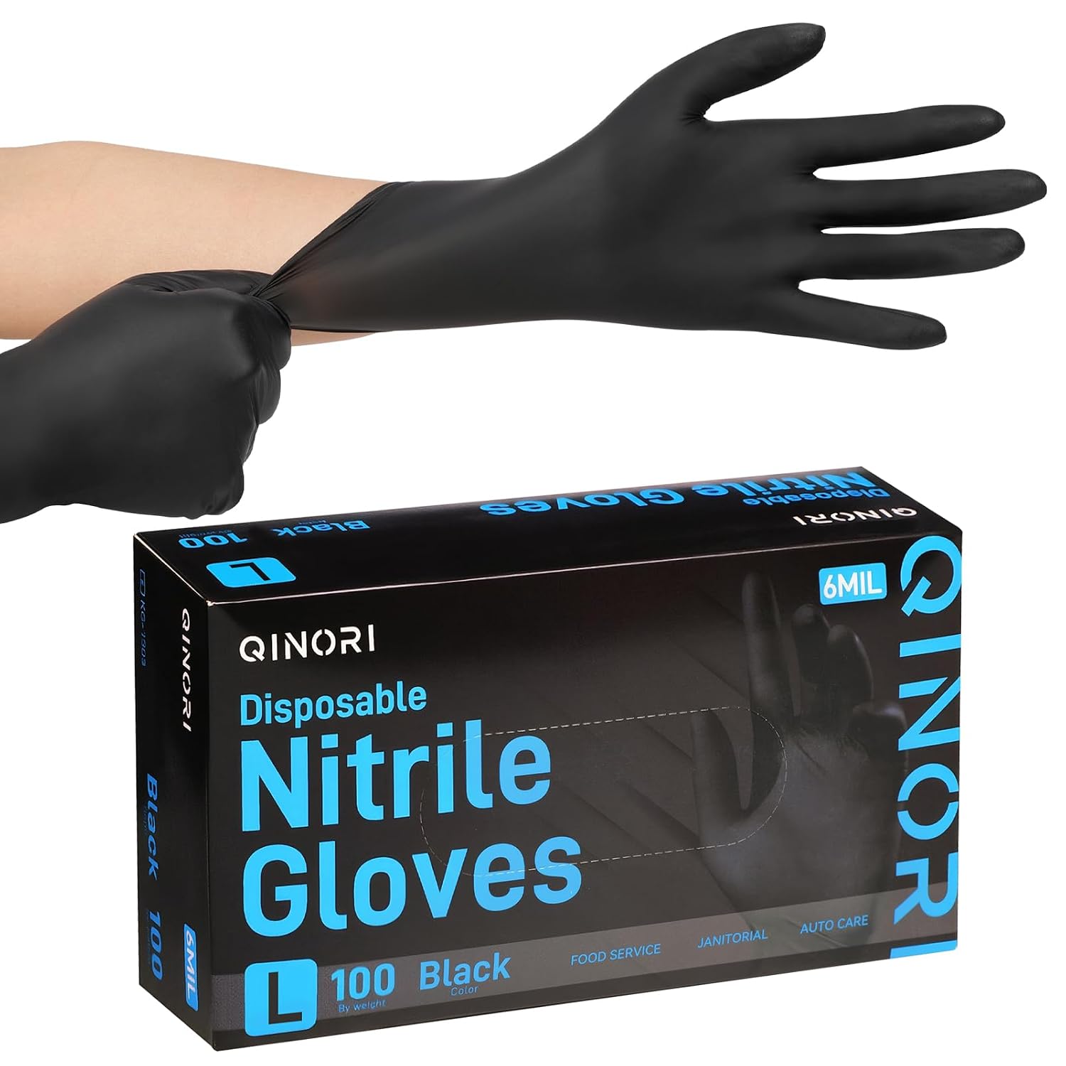 Nitrile Black PF Indus "M" 10-100Pk