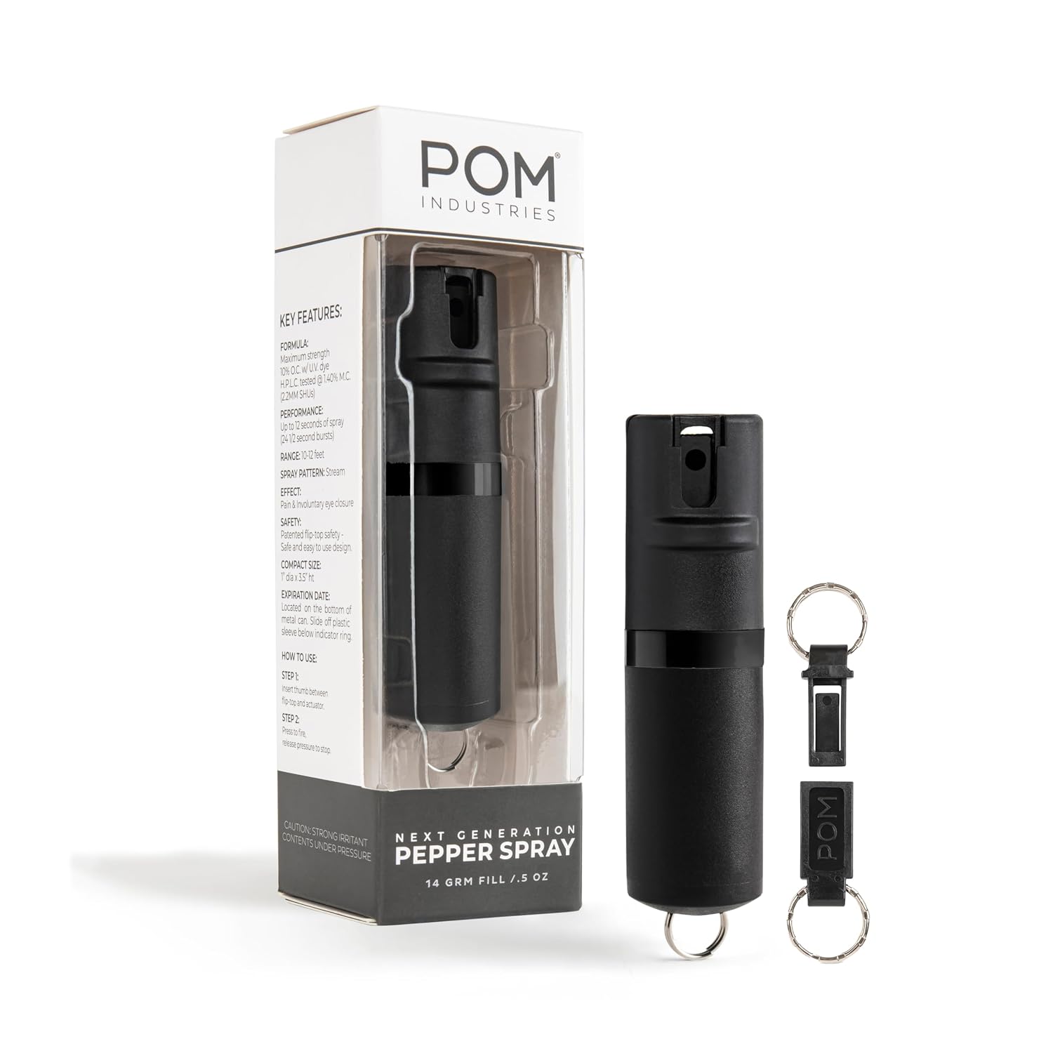 PEPPER SPRAY WITH KEY RING 1CT