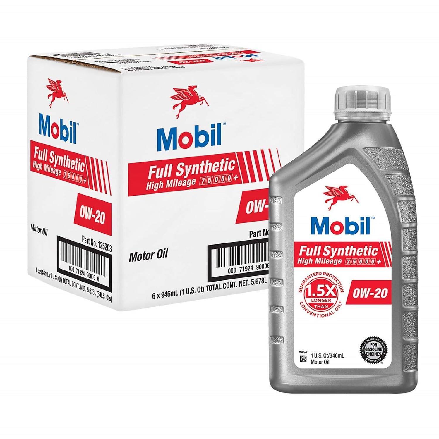 MOBIL FS MOTOR OIL SAE 0W-20 6-1qt