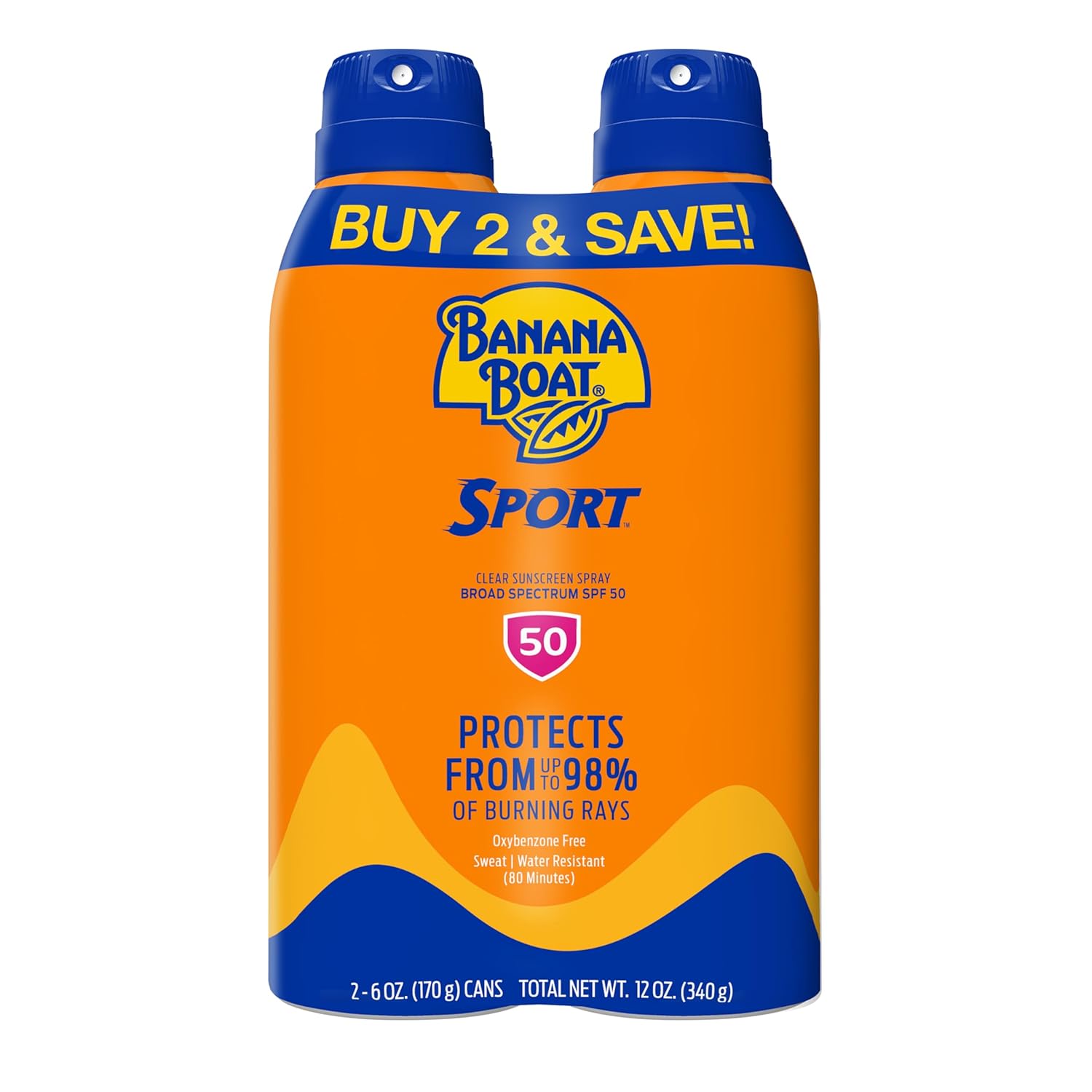 BANANA BOAT SUN SCREEN SPRAY 1.8OZ 6CT