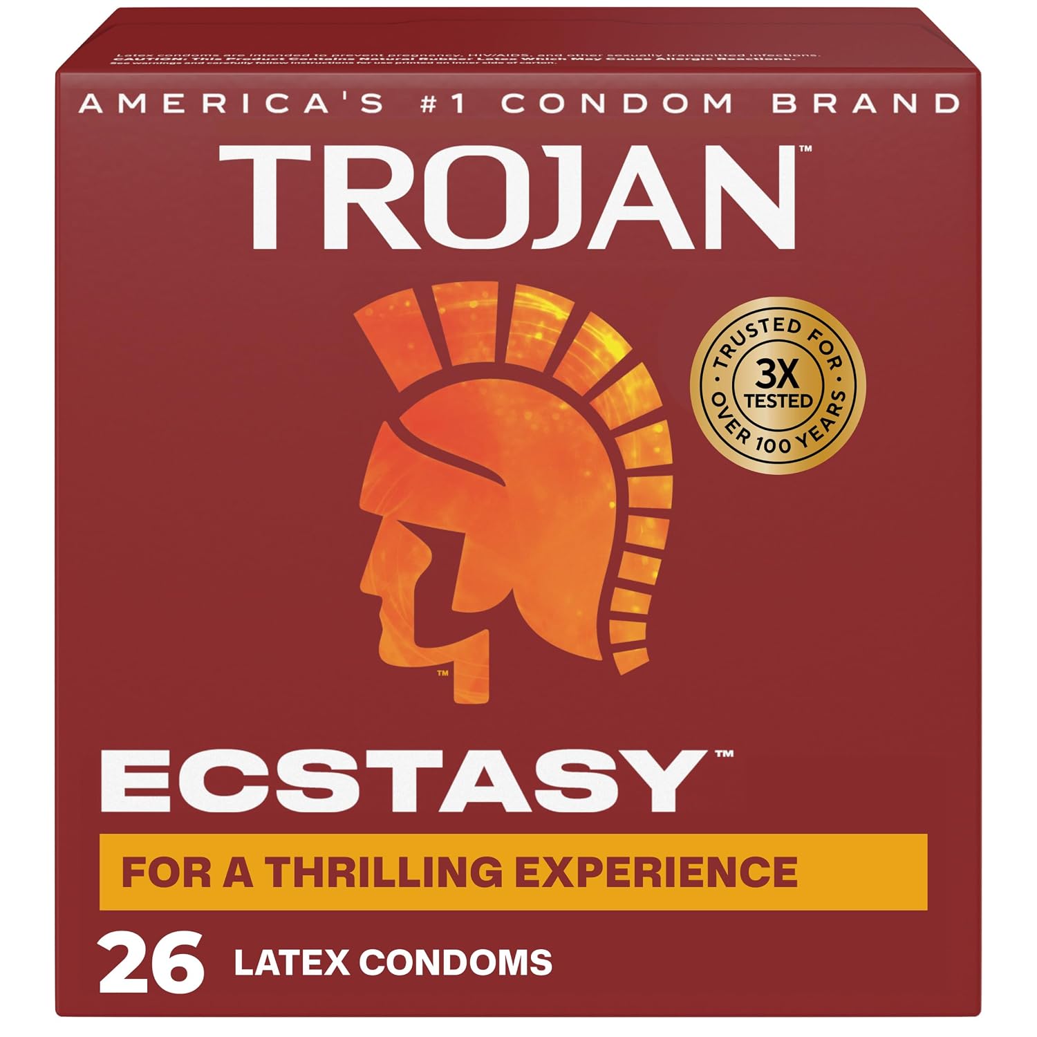 TROJAN ECSTASY BROWN 6CT