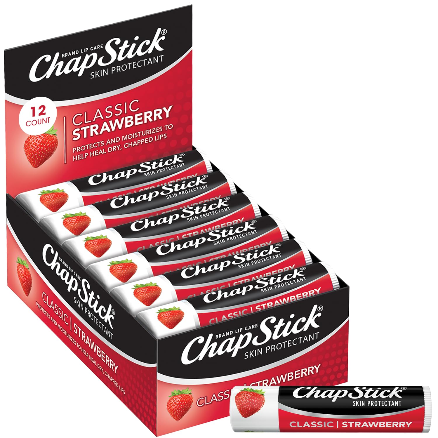CHAP STICK STRAWBERRY BLISTER 12CT