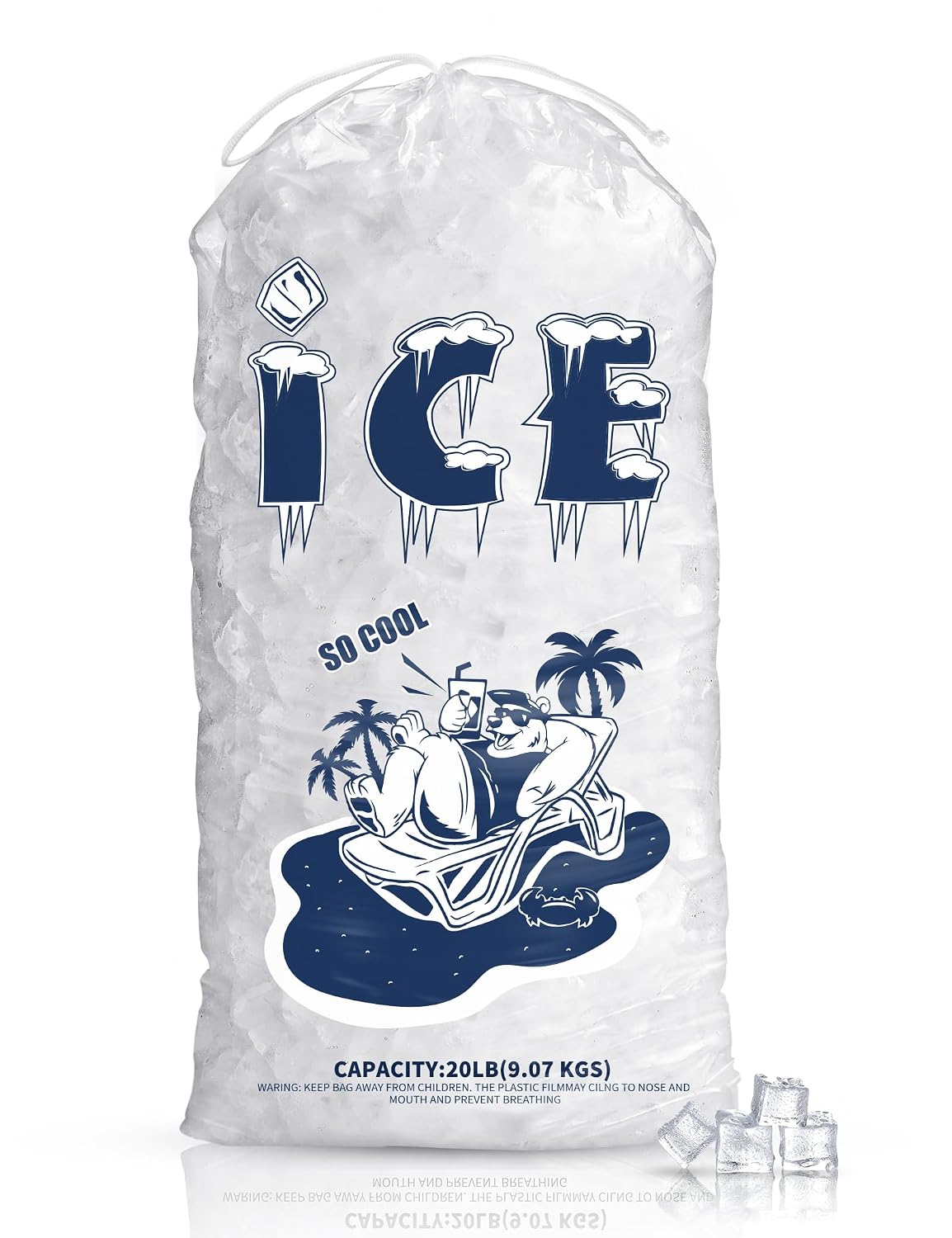 ICE BAG Drawstring 20-LBS 250/CS