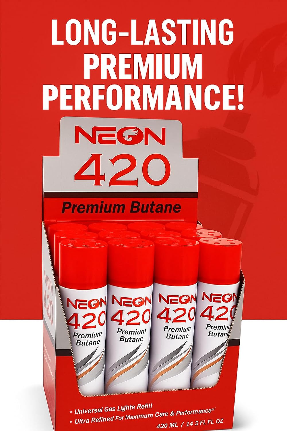 NEON BUTANE YELLOW 300ML 12CT