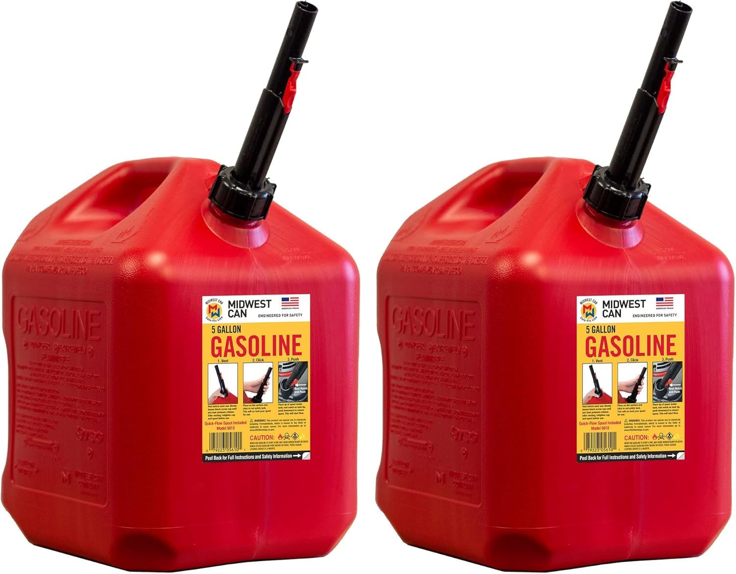 MIDWEST GAS CAN 5-GALLON 4CT