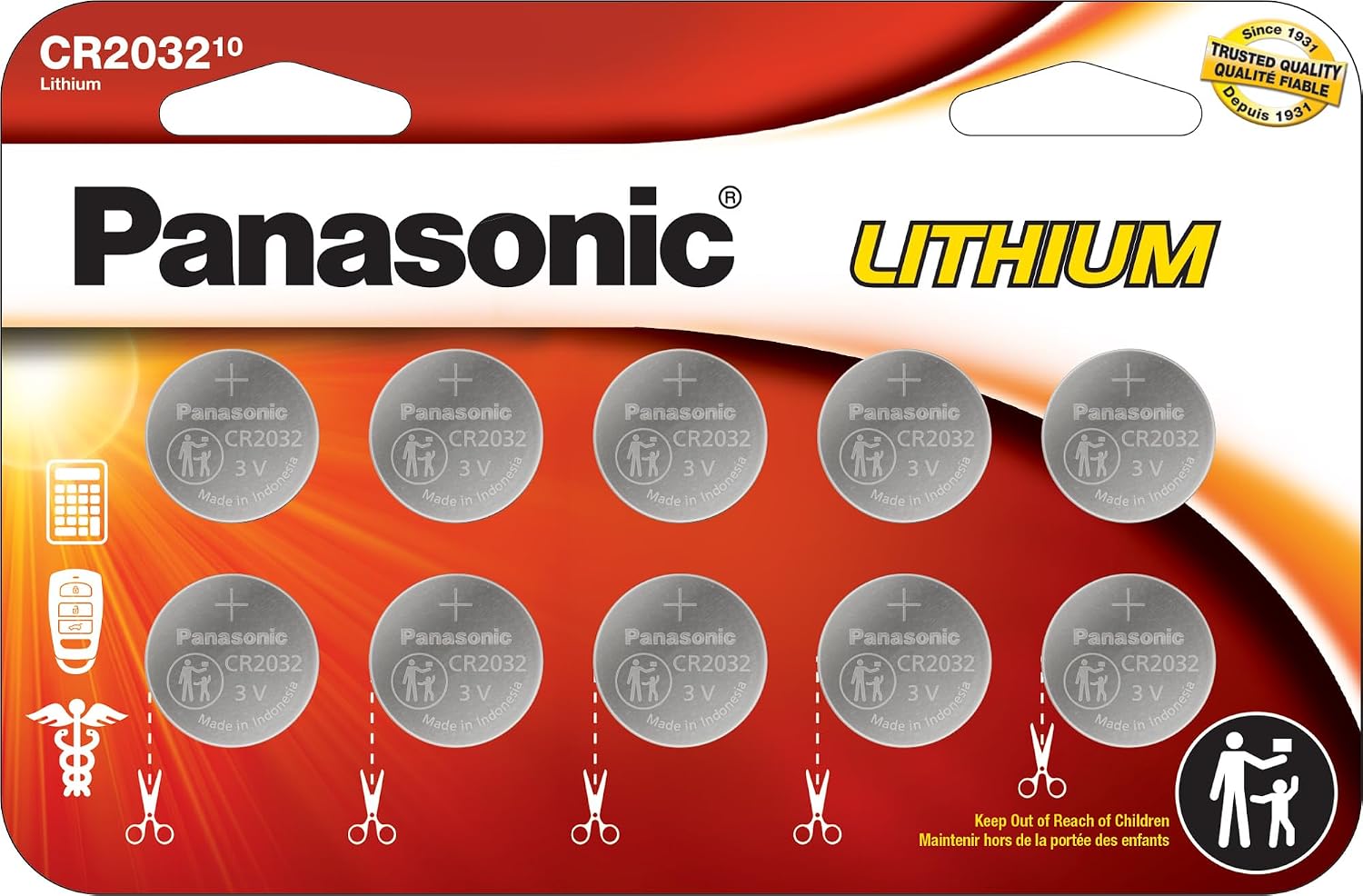 PANASONIC CR2032 LITHIUM 1CT