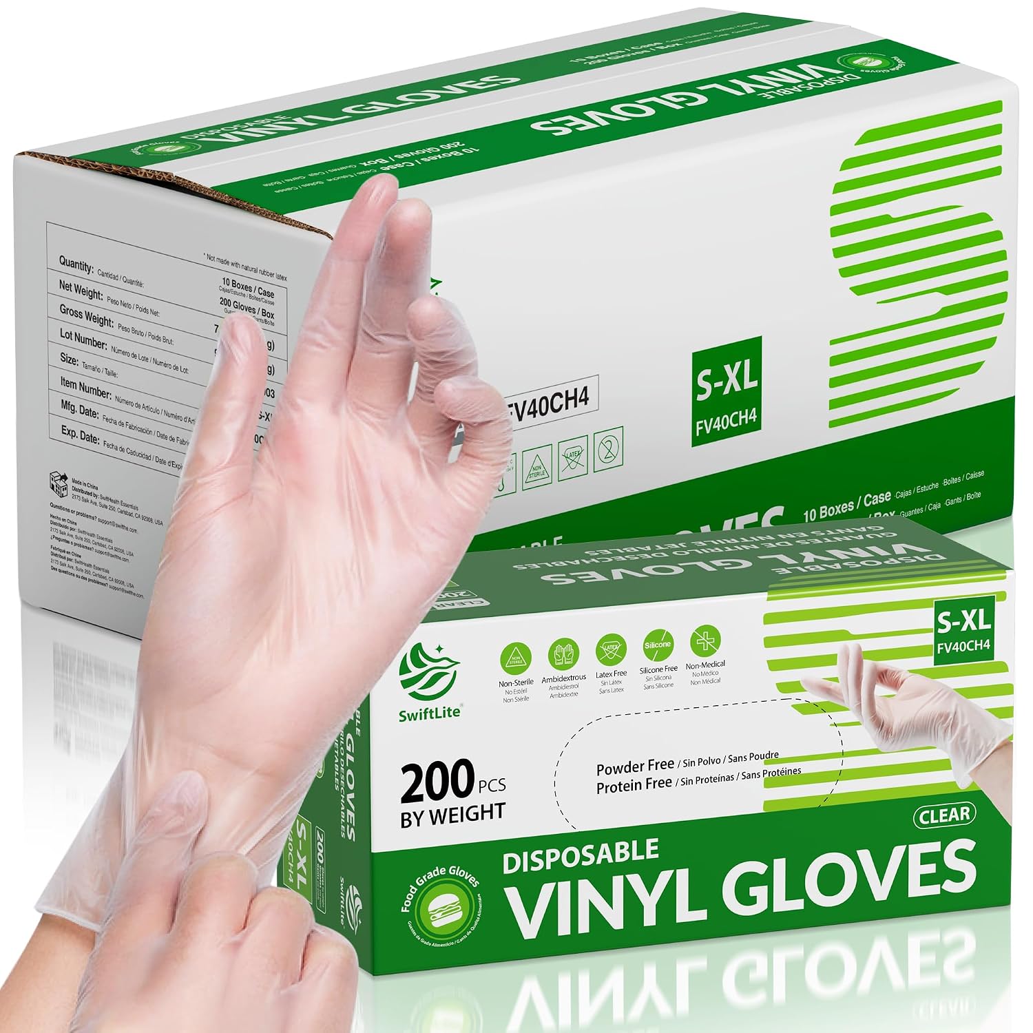LIFE GUARD LARGE POLY GLOVES 500/20CT