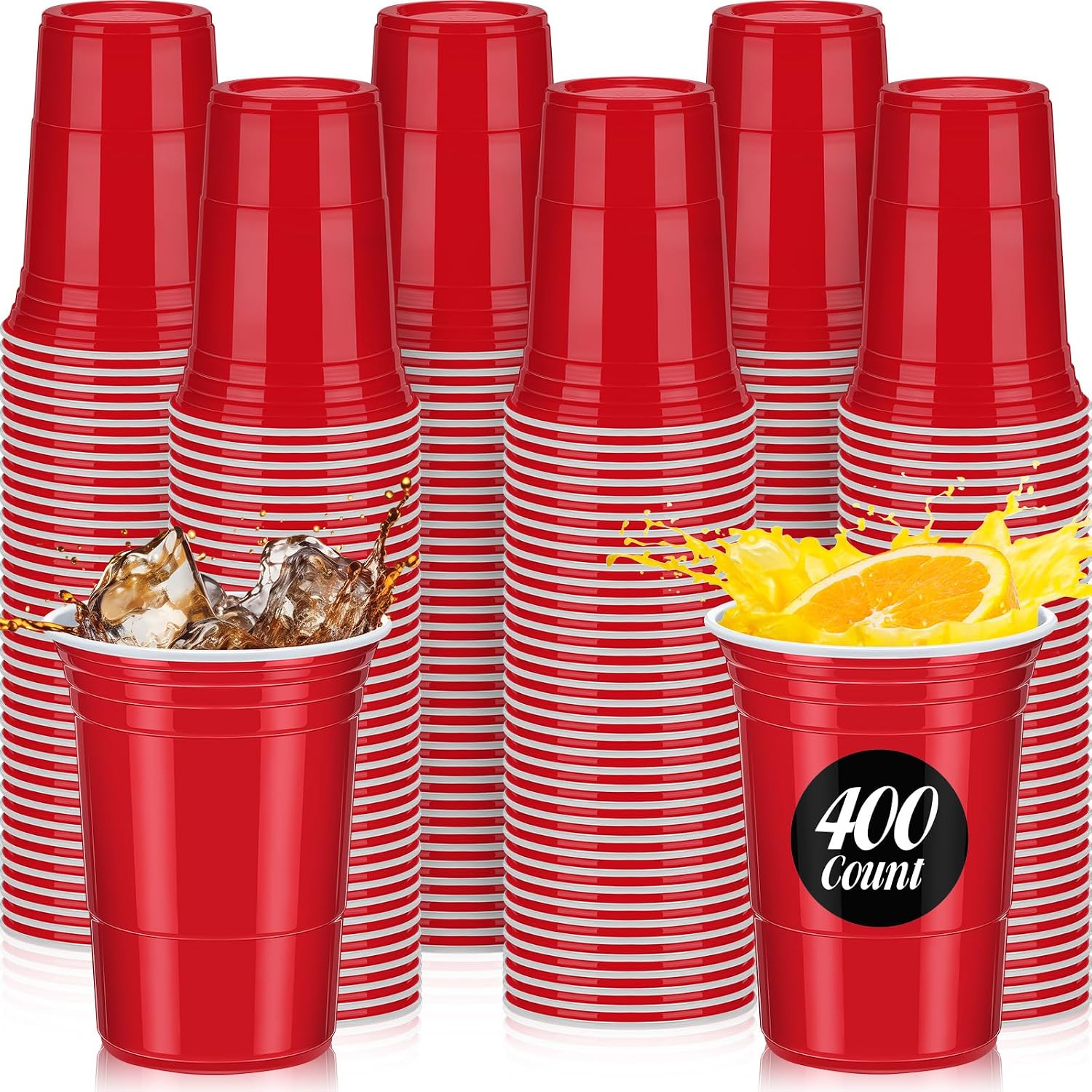 DISPOZE-IT PLASTIC CUP RED 16OZ 16CT