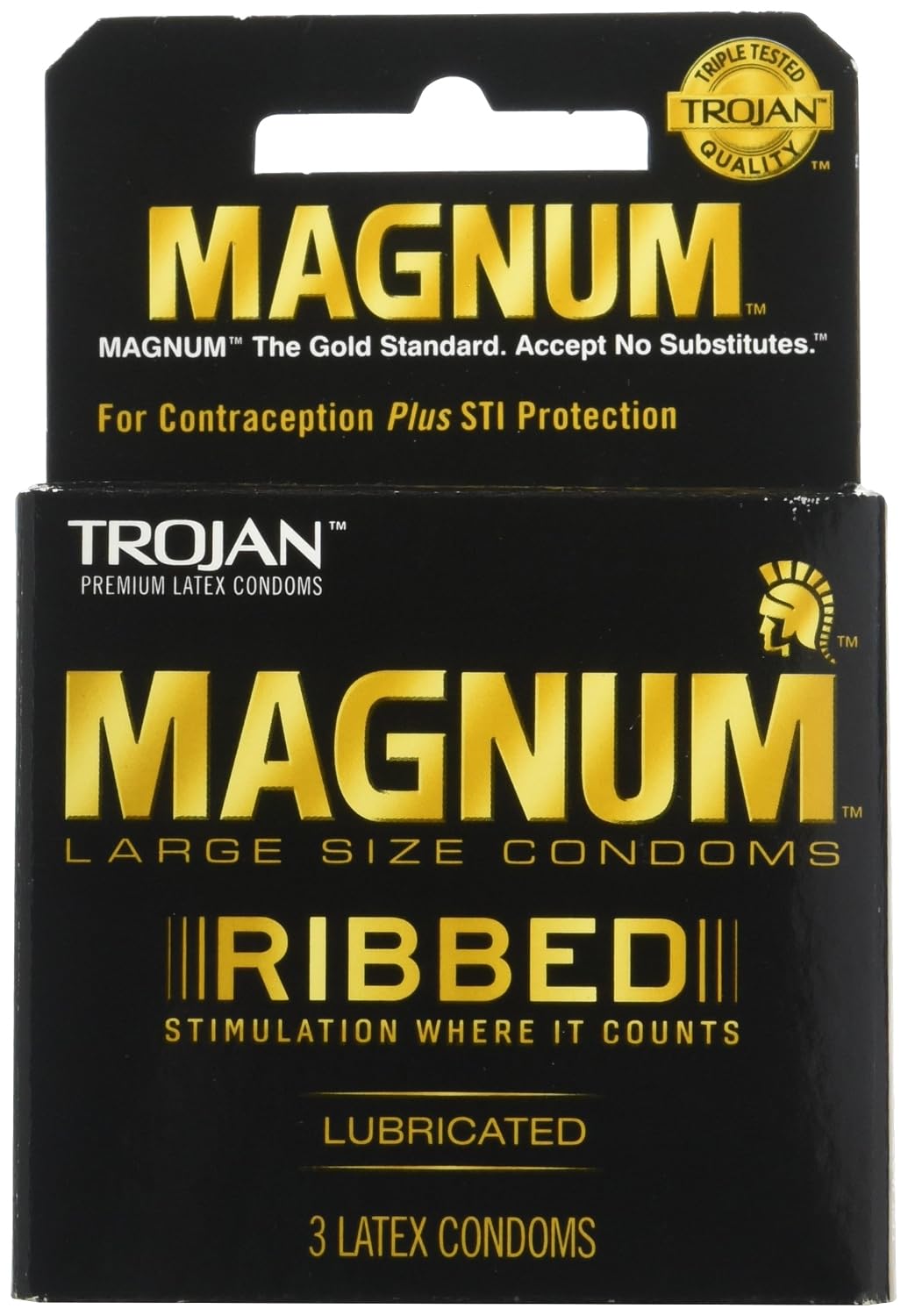 TROJAN MAGNUM RIBBED 6CT