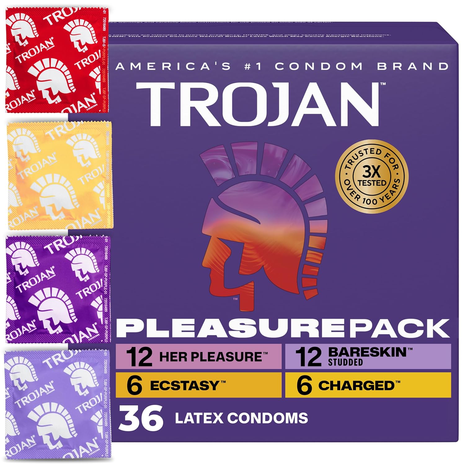 TROJAN PLEASURE PACK 6CT