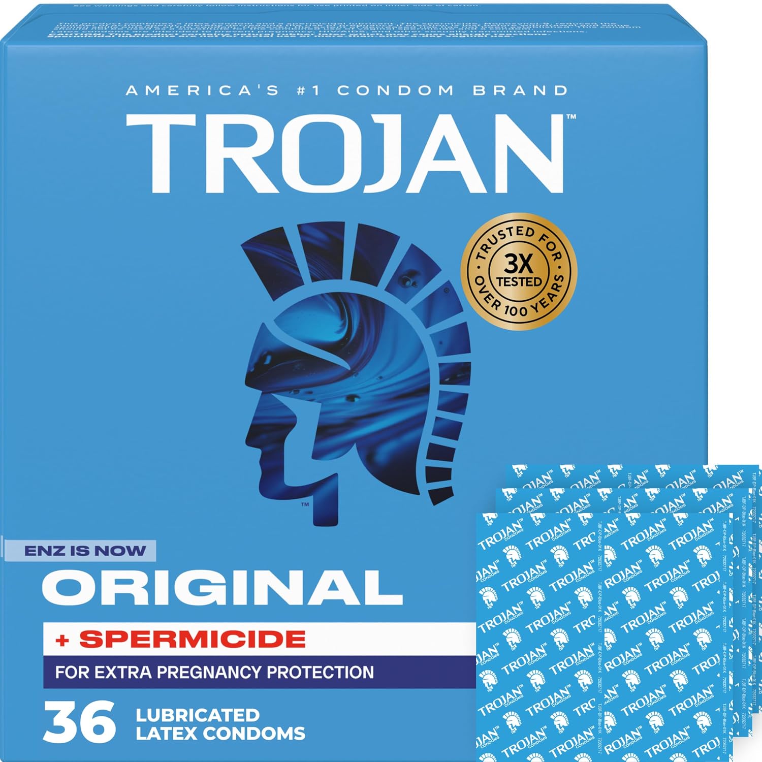 TROJAN BLUE ENZ 6CT