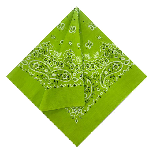 BANDANA LIME GREEN 12CT