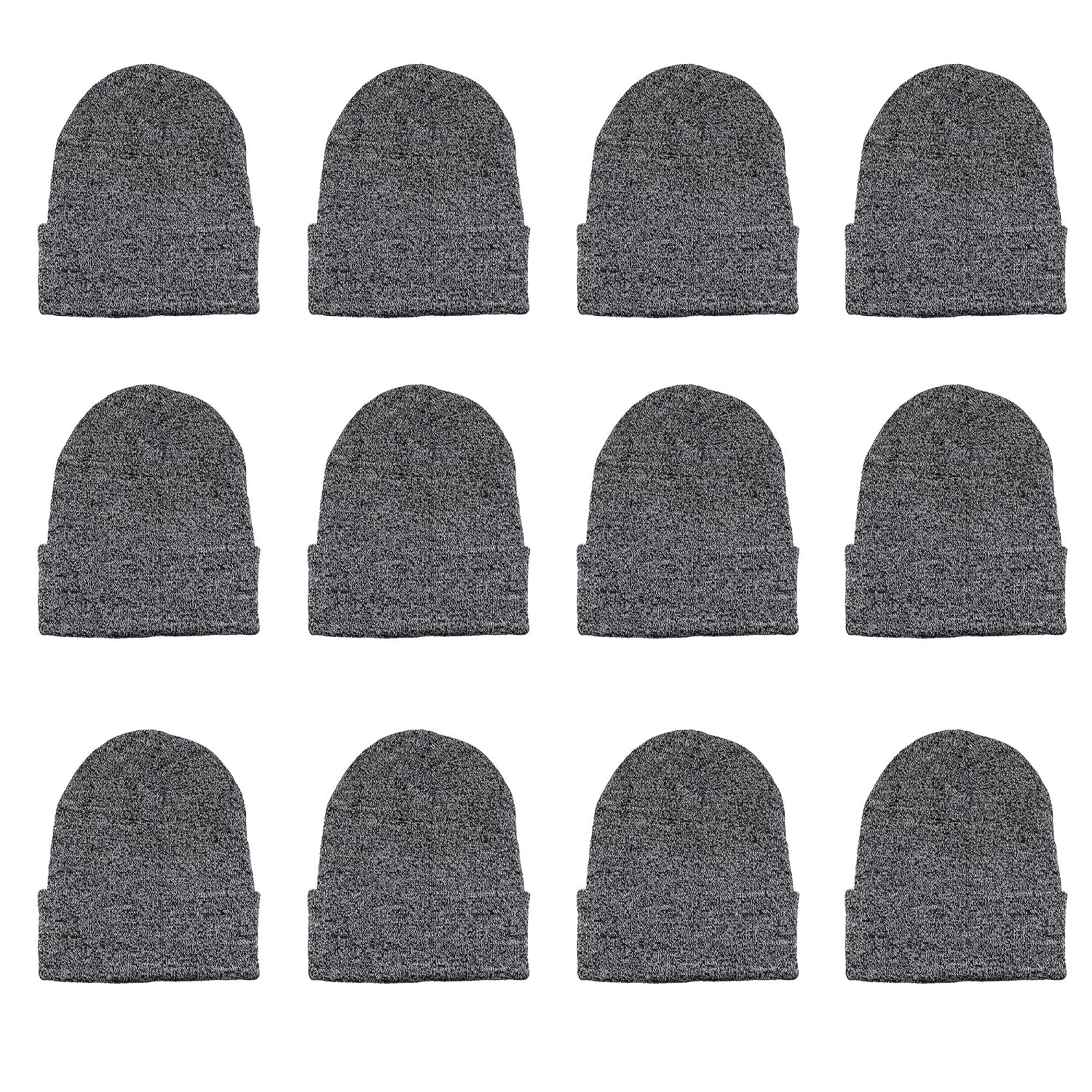 BEANIES PLAIN MULTI COLOR 12CT